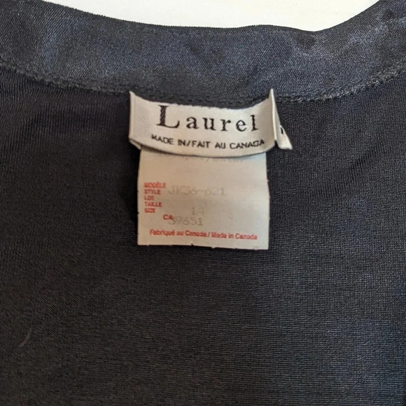 Vintage Laurel  Glitter Sparkle Long Sleeve Open Front Black Cardigan Woman 14 - Picture 6 of 10